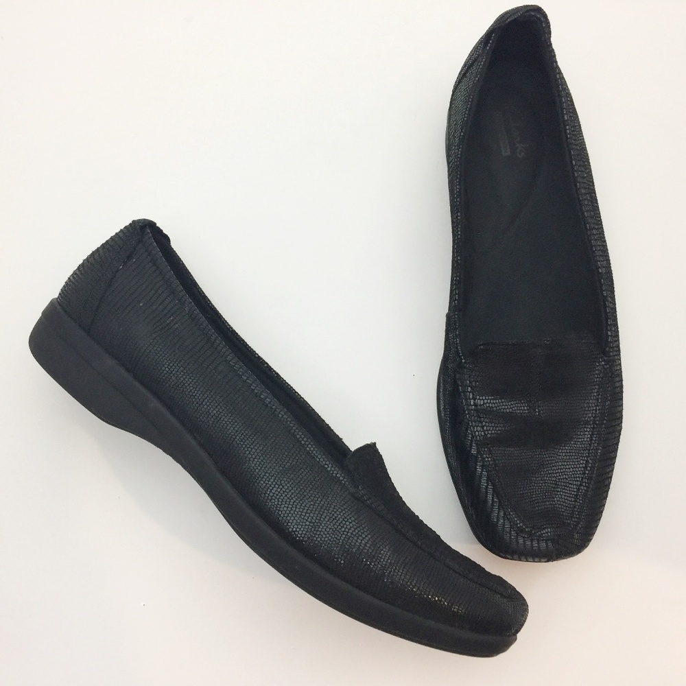 CLARKS Collection Haydn Gloss Leather Loafers